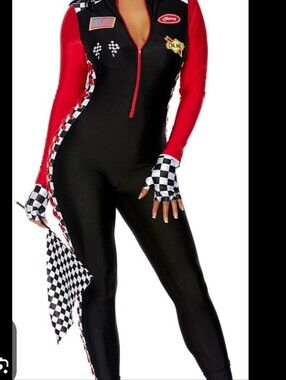 Women’s Racing-Style Jumpsuit in Black & ♥️😍🔥🔥🔥